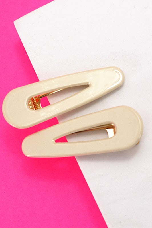 cellulose acrylic hair clip set us online boutique hair accessories ivory white