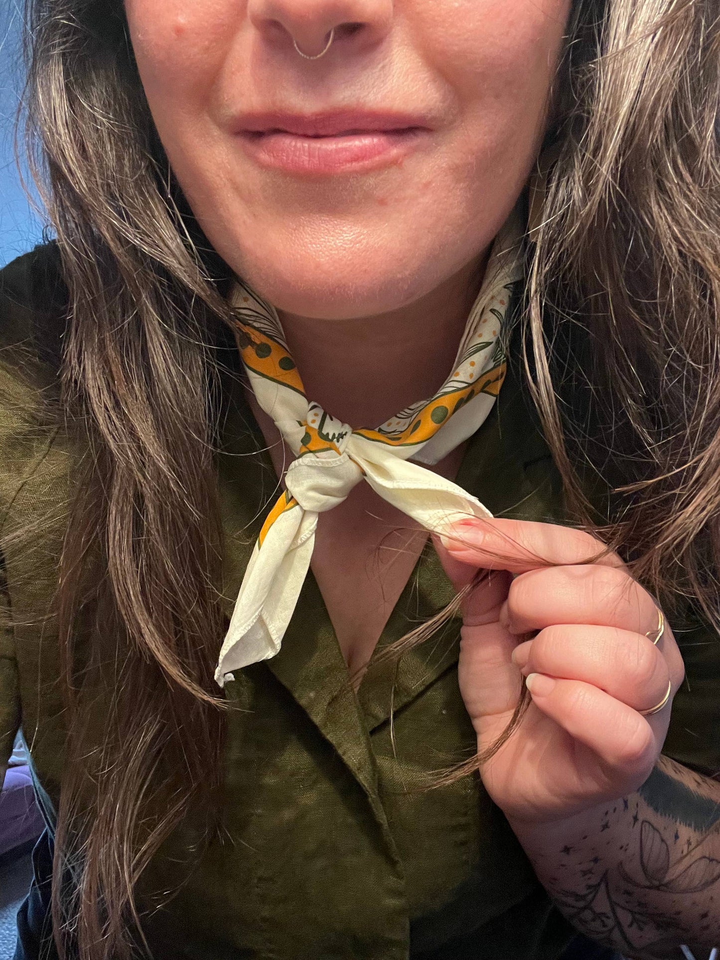Mushroom + Ferns Bandana