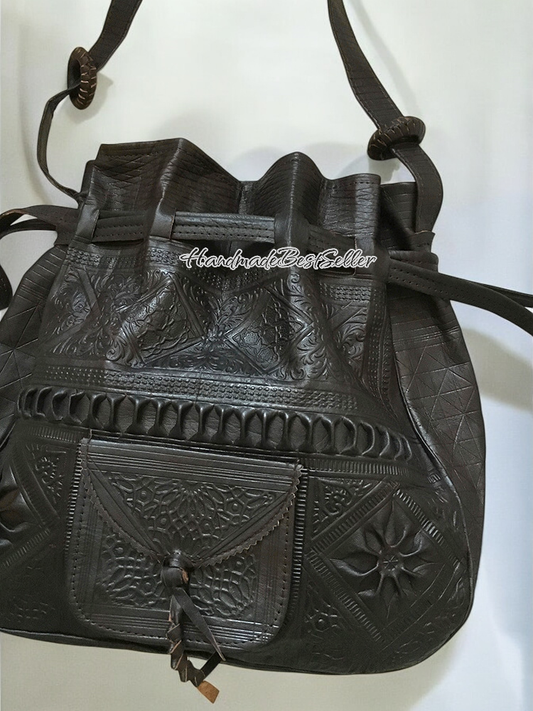 tooled leather bag