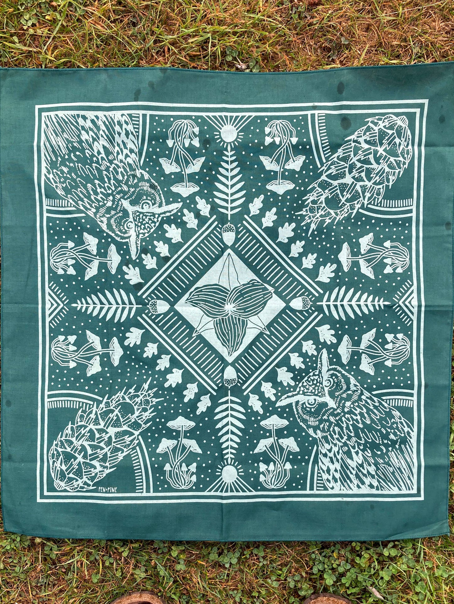 Green Woodland Bandana