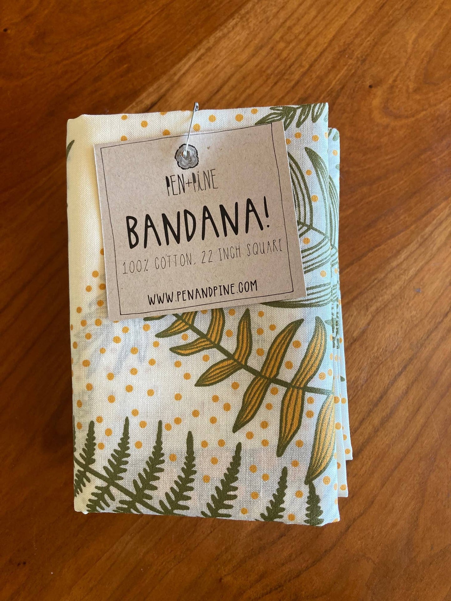 Mushroom + Ferns Bandana