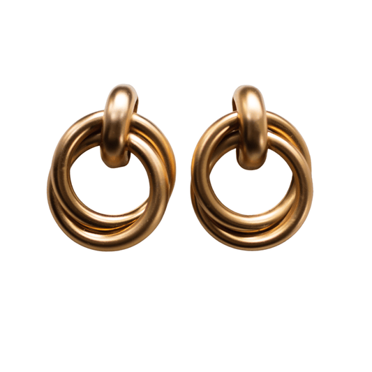gold knot earrings