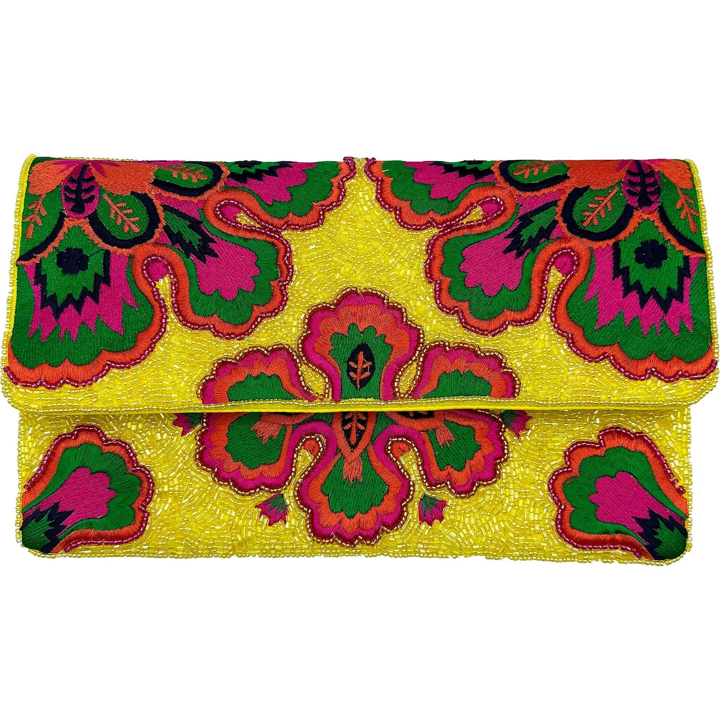 fiesta beaded clutch
