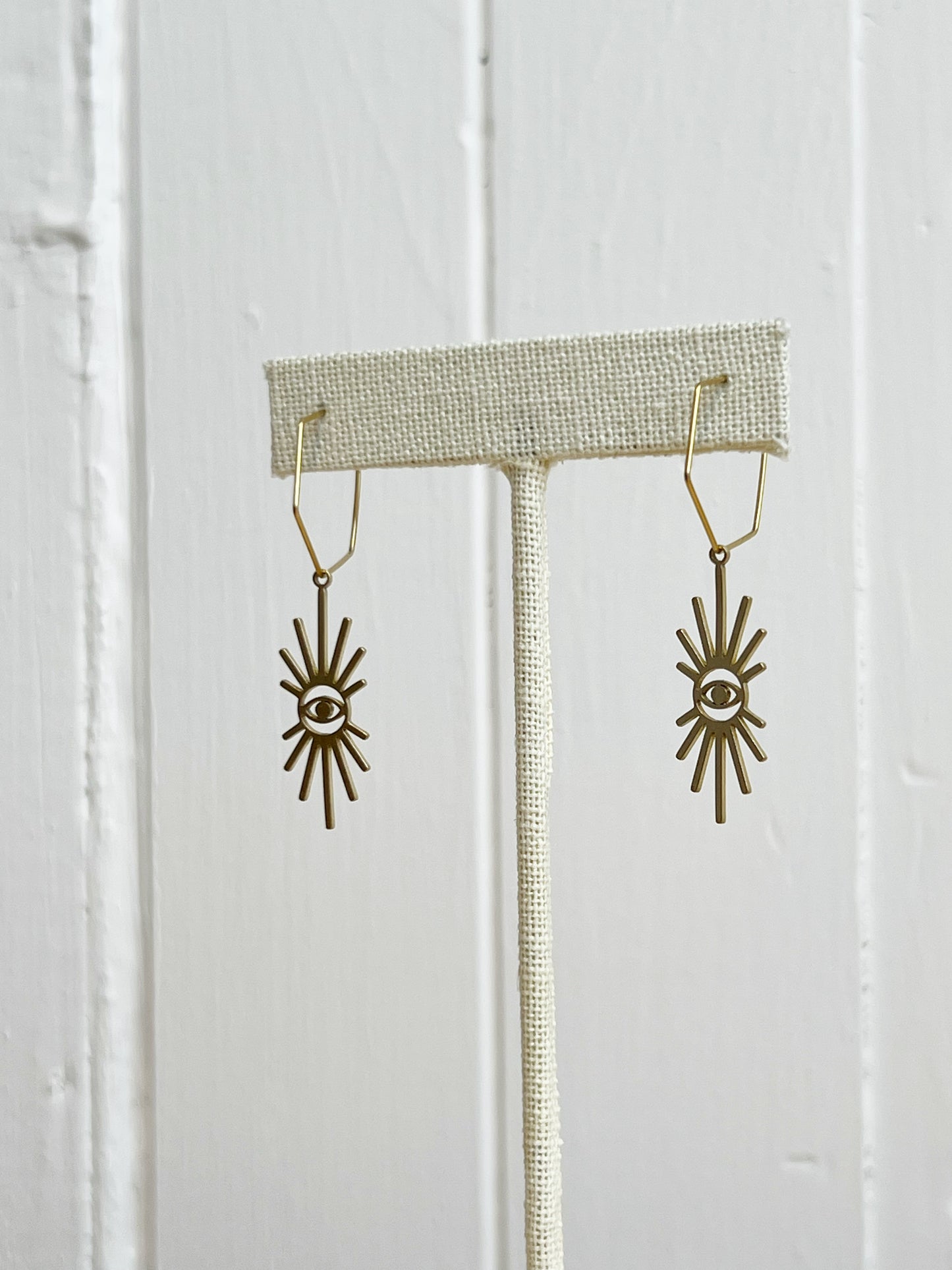sun eye hoop earrings