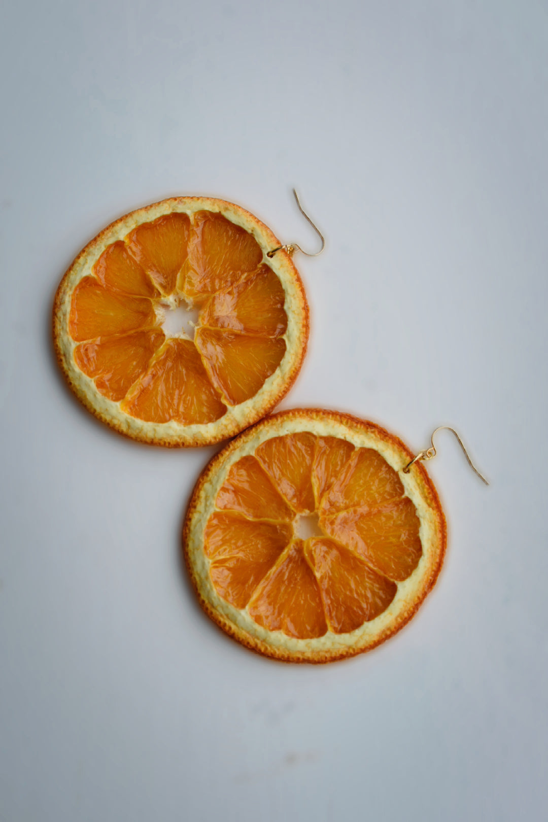 orange slice earrings