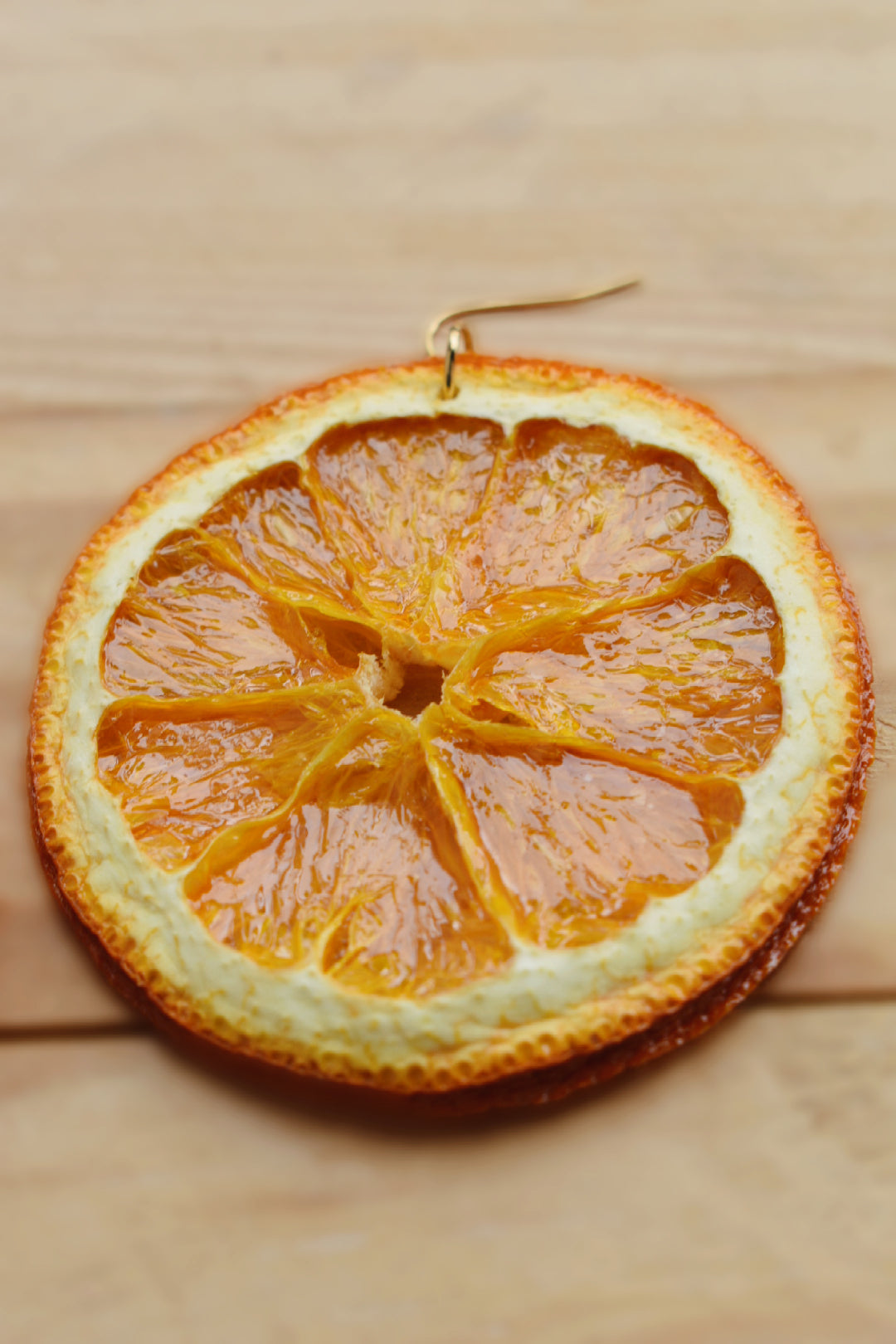 orange slice earrings
