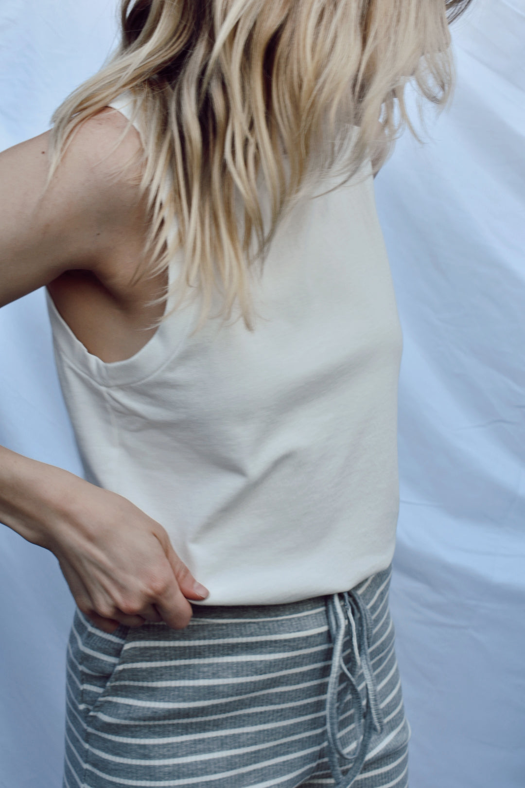 summer basic full length cotton muscle tank Hyfve the revival