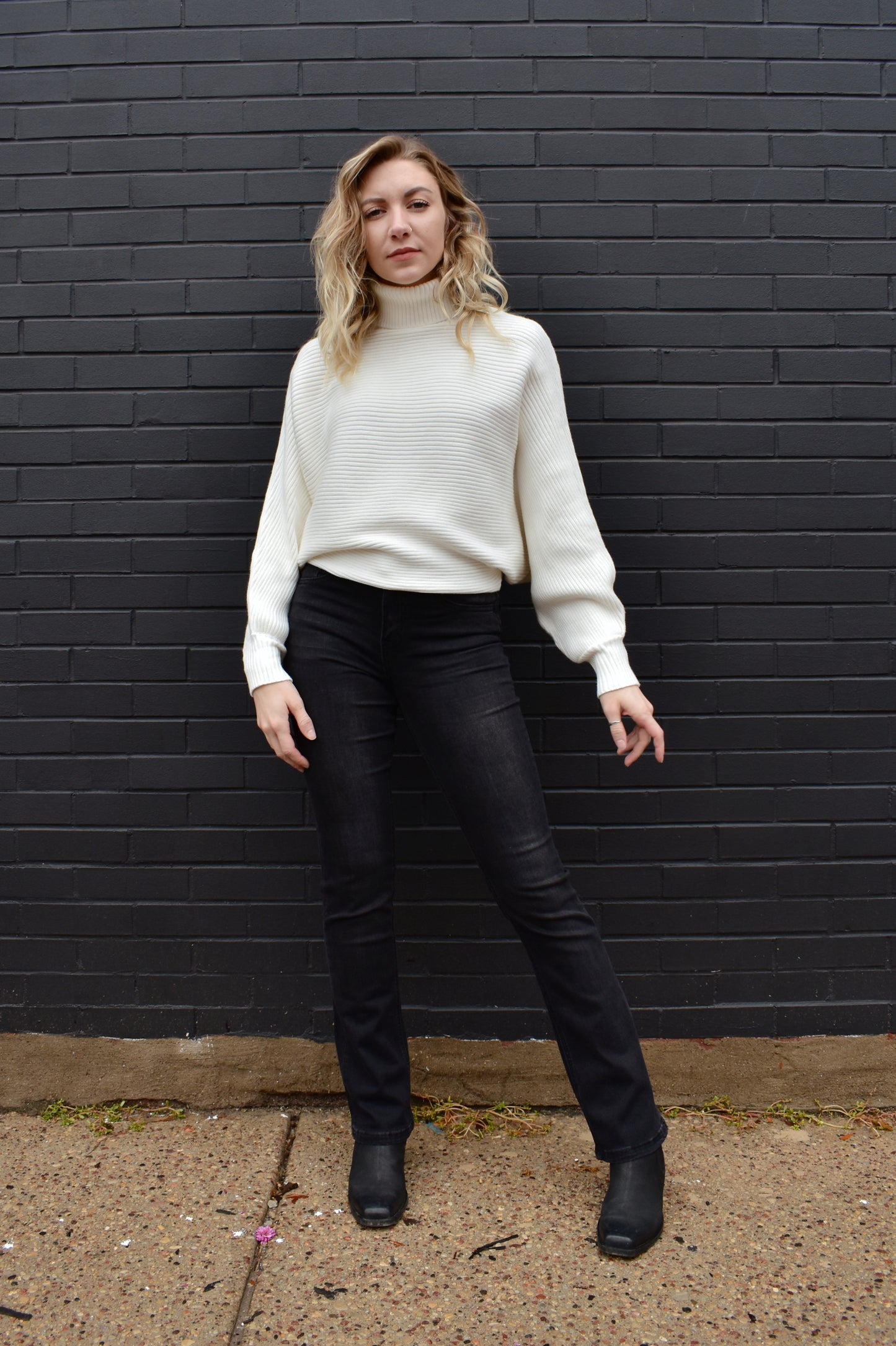 high rise full length bootcut black stretch denim vervet flying monkey