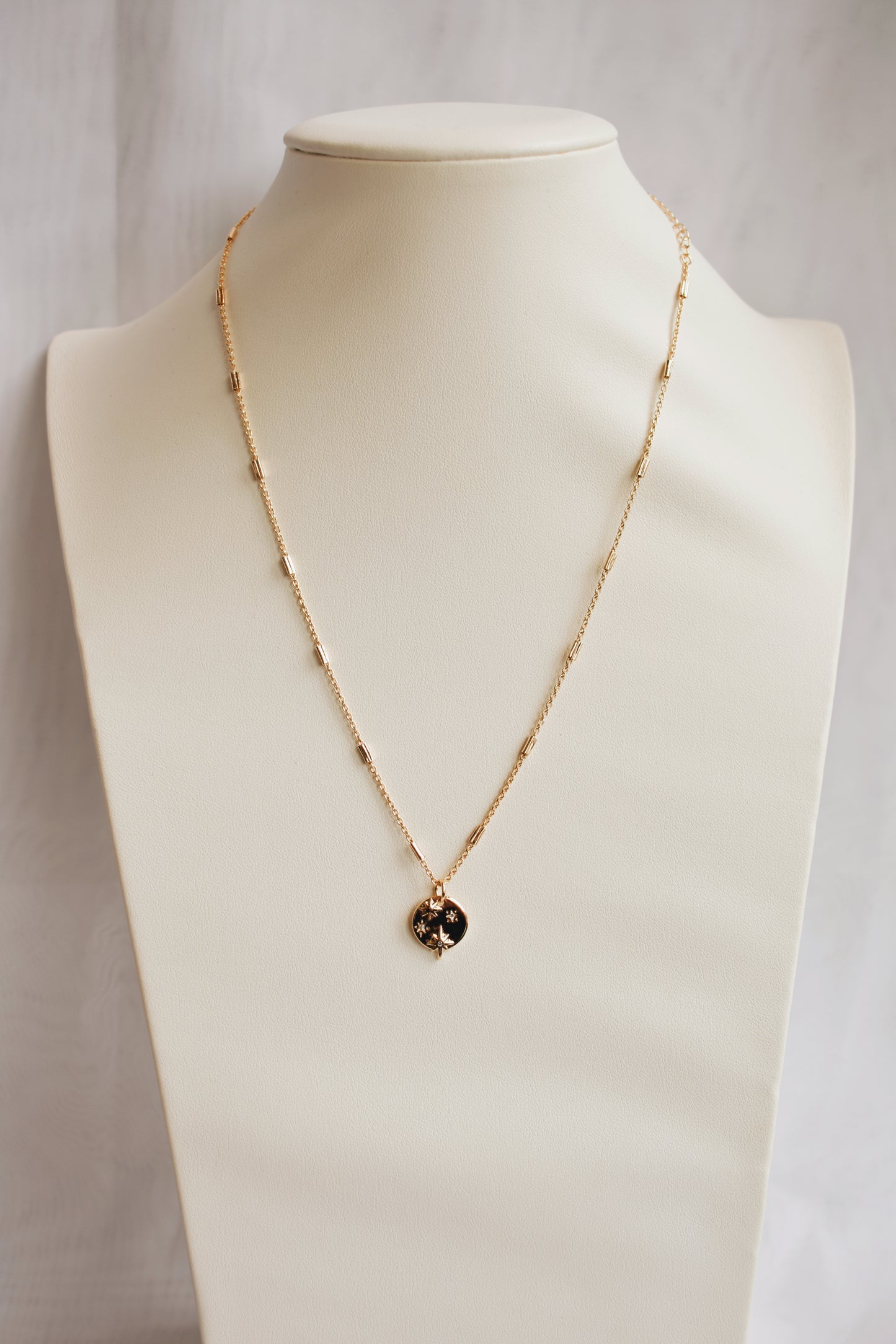 revival made goods celestial satellite dainty gold plated necklace