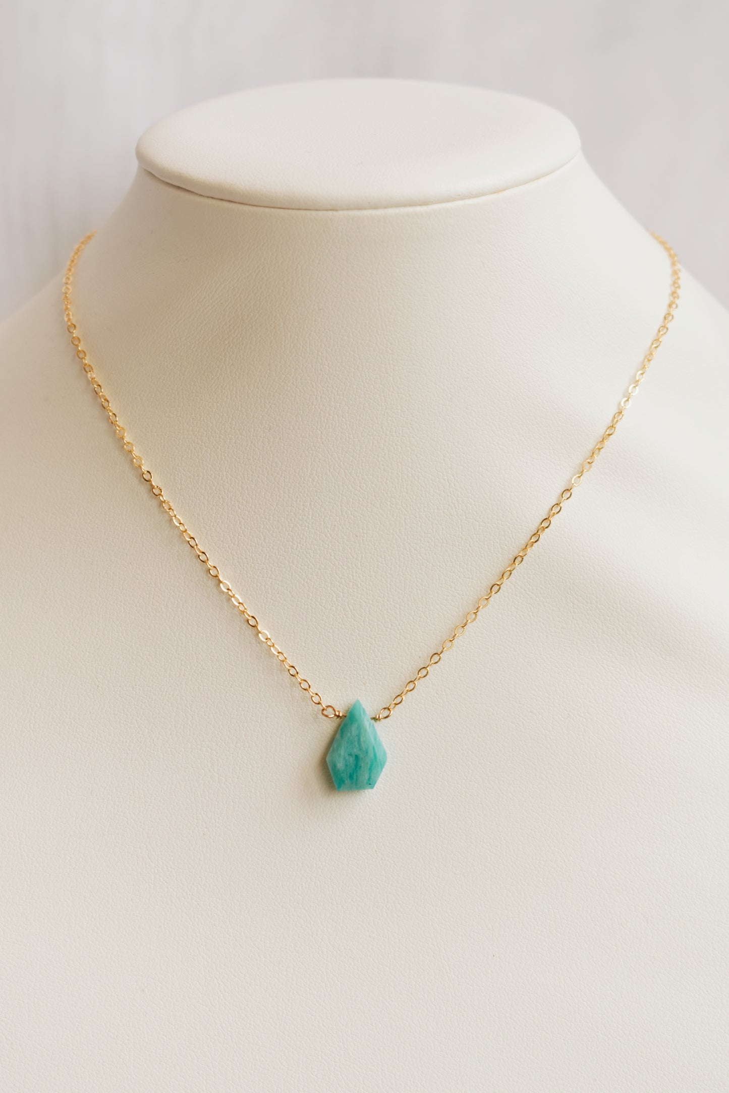 amazonite teardrop choker