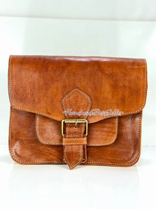 leather buckle bag