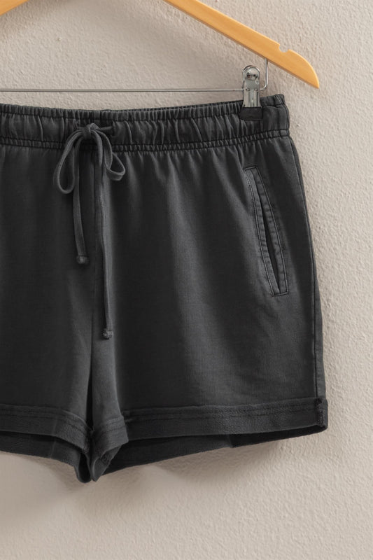 drawstring cotton shorts with pockets athleisure super comfortable thick fabric