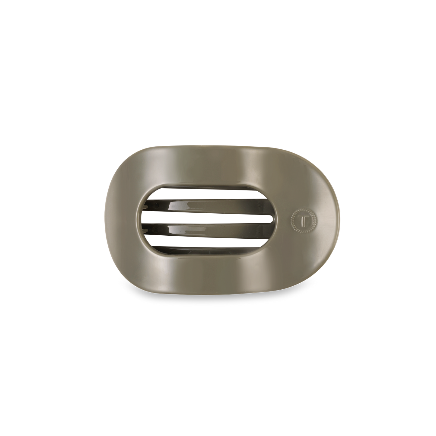 sage flat round hair claw