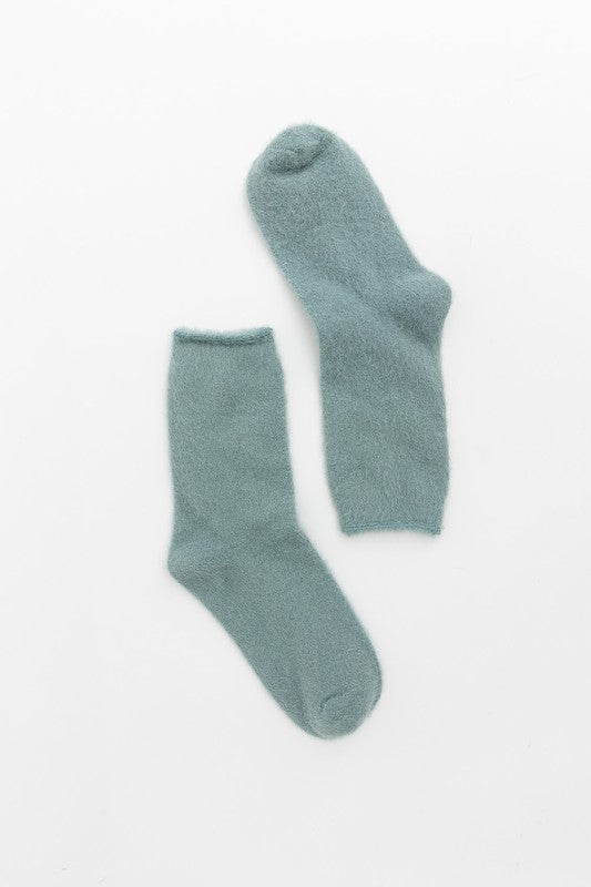 fuzzy crew socks