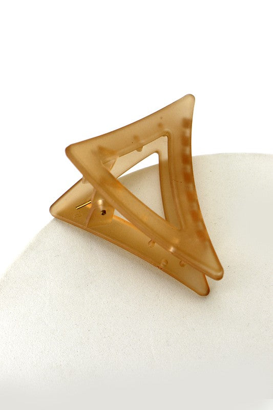 triangle frosted tin Tok trend hair claw clip us online boutique light brown