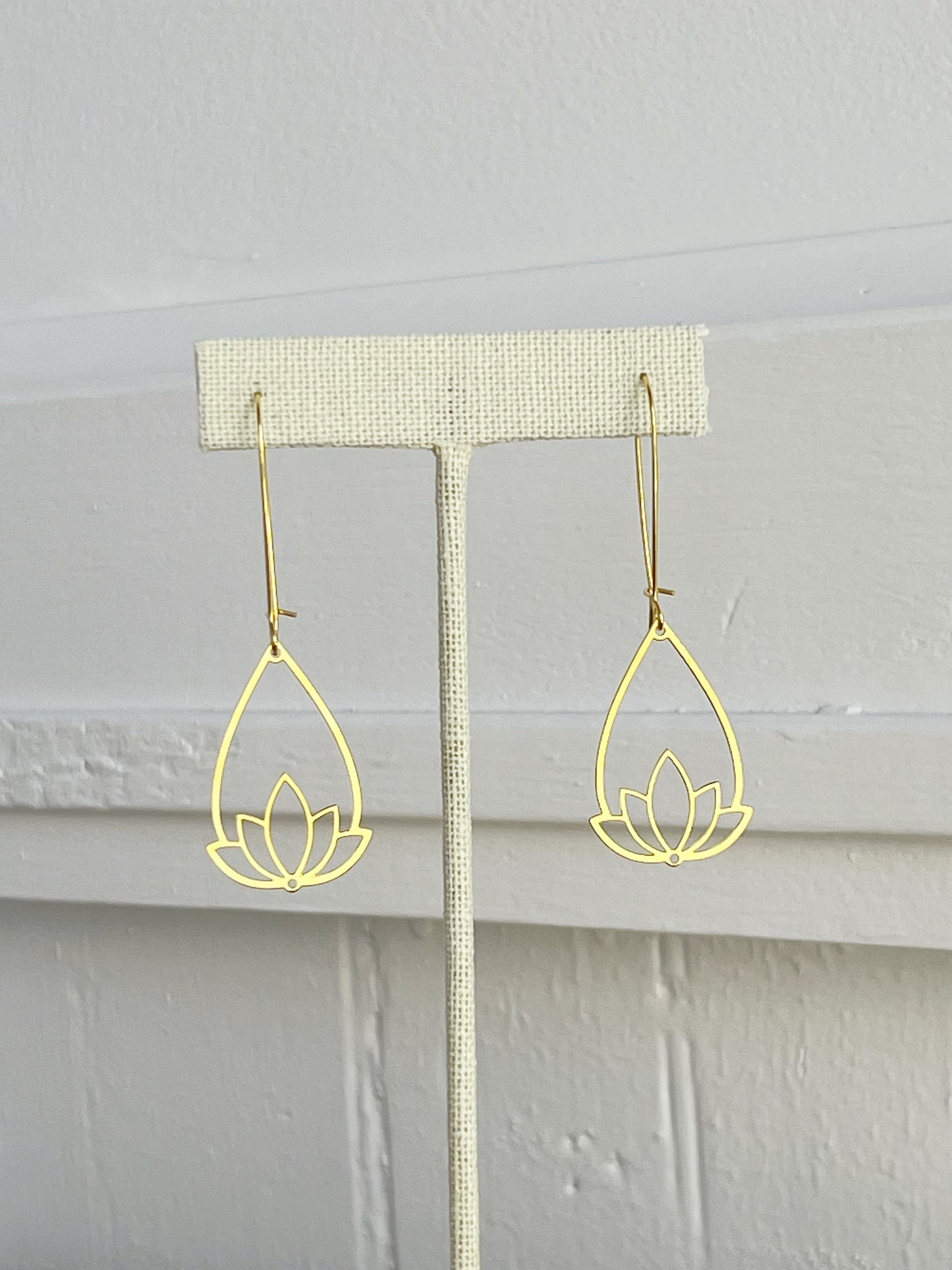 lotus loop earrings