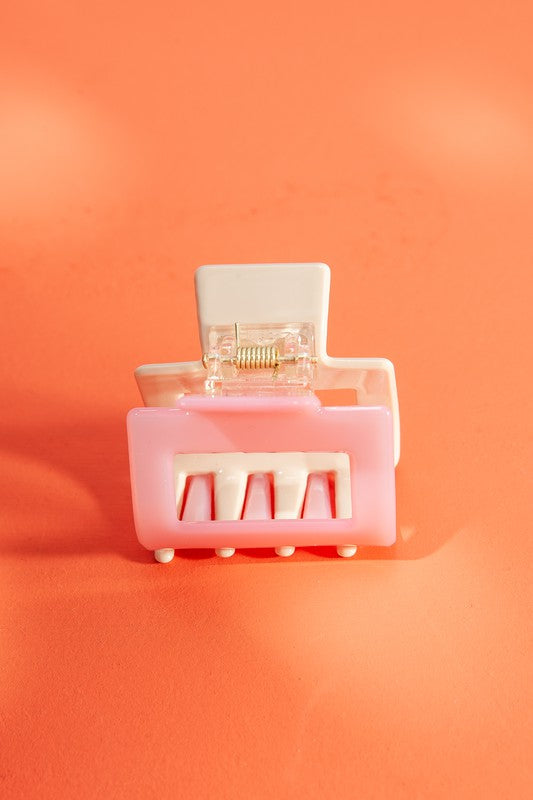 dual tone color small hair claw clip us online boutique tik tok trends pink white