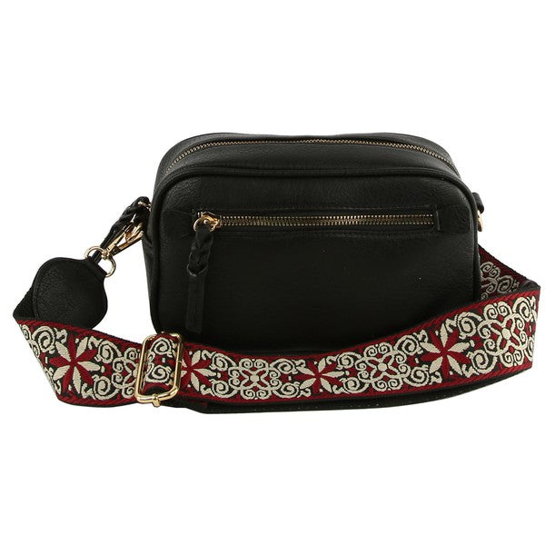 black guitar strap crossbody bag casual handbag us online boutique