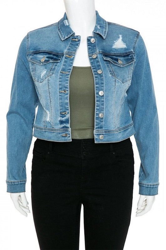 curvy Dash denim jacket