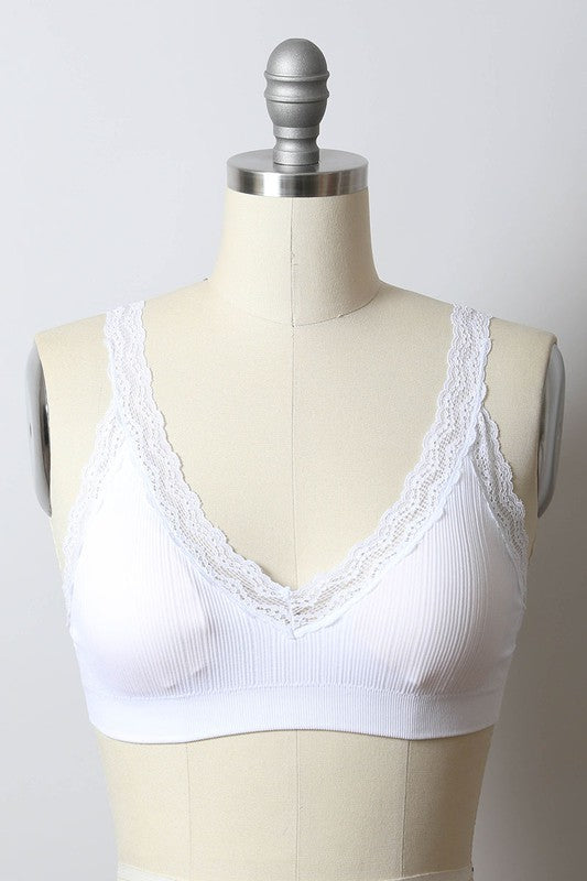 lace trim bralette