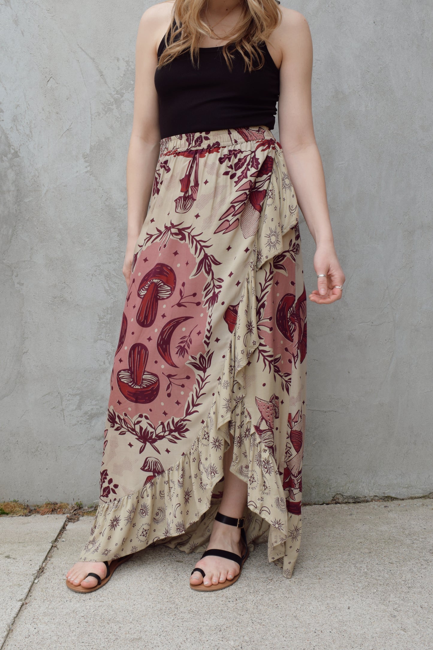 mushroom wrap skirt