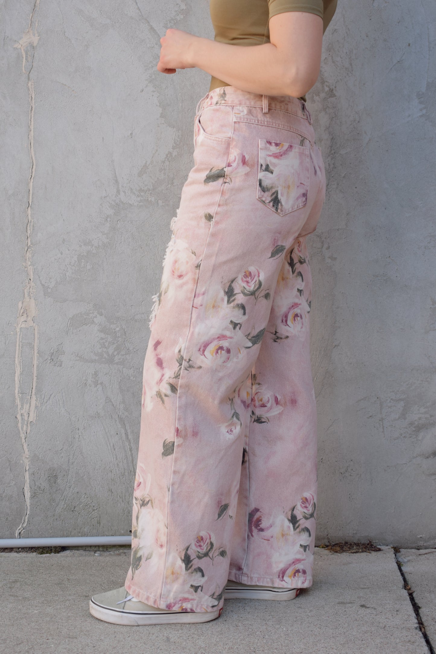romantic rose jeans