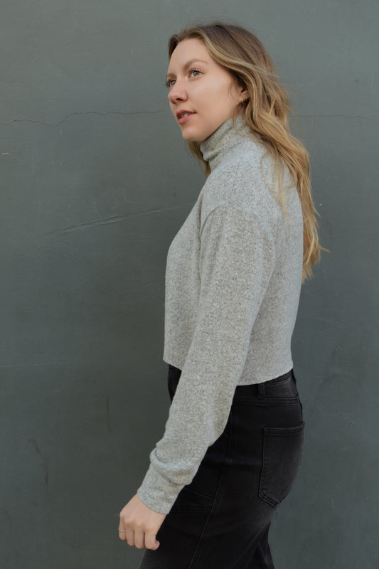 high neck hacci sweater