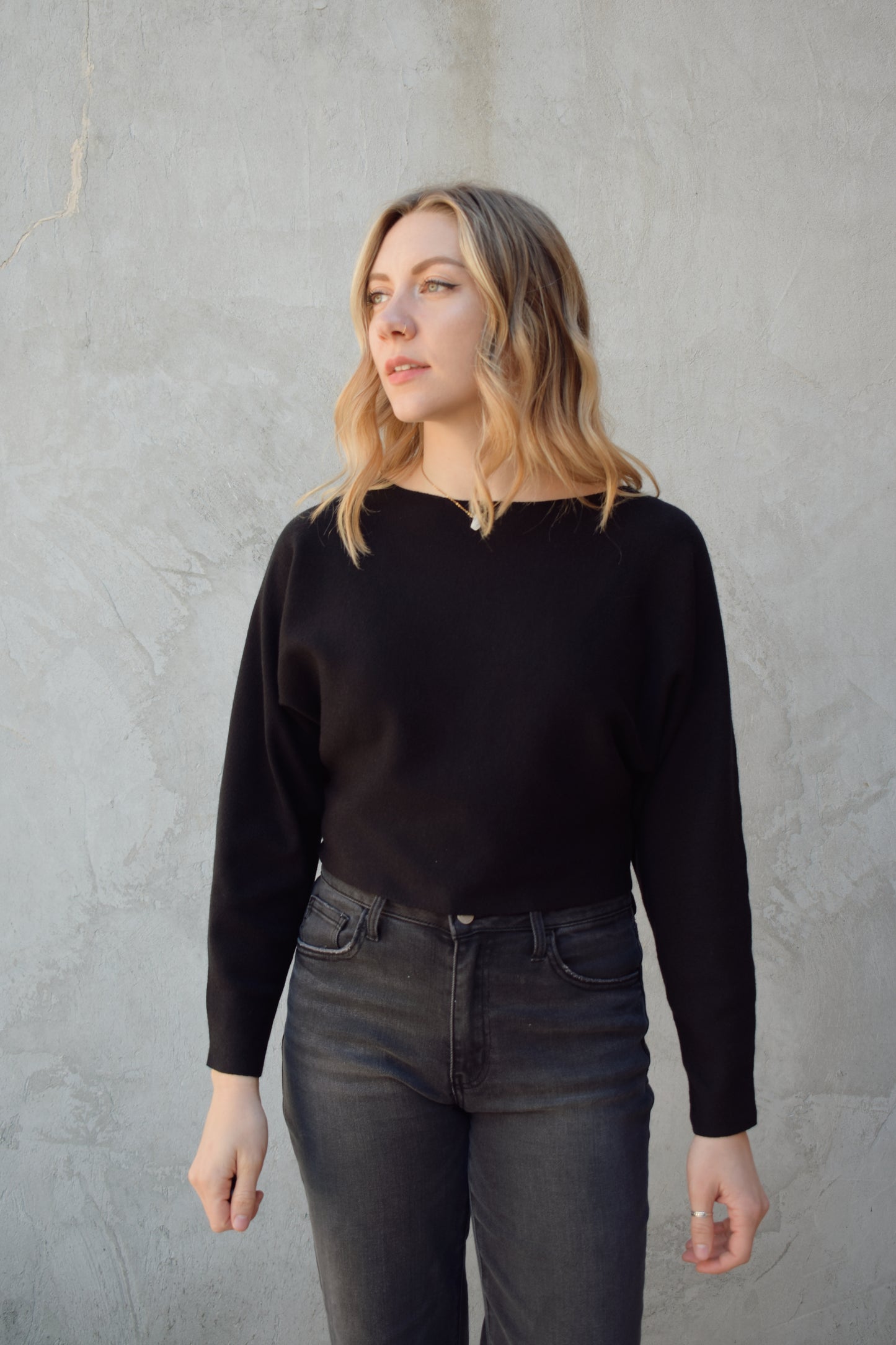 boat neck sweater