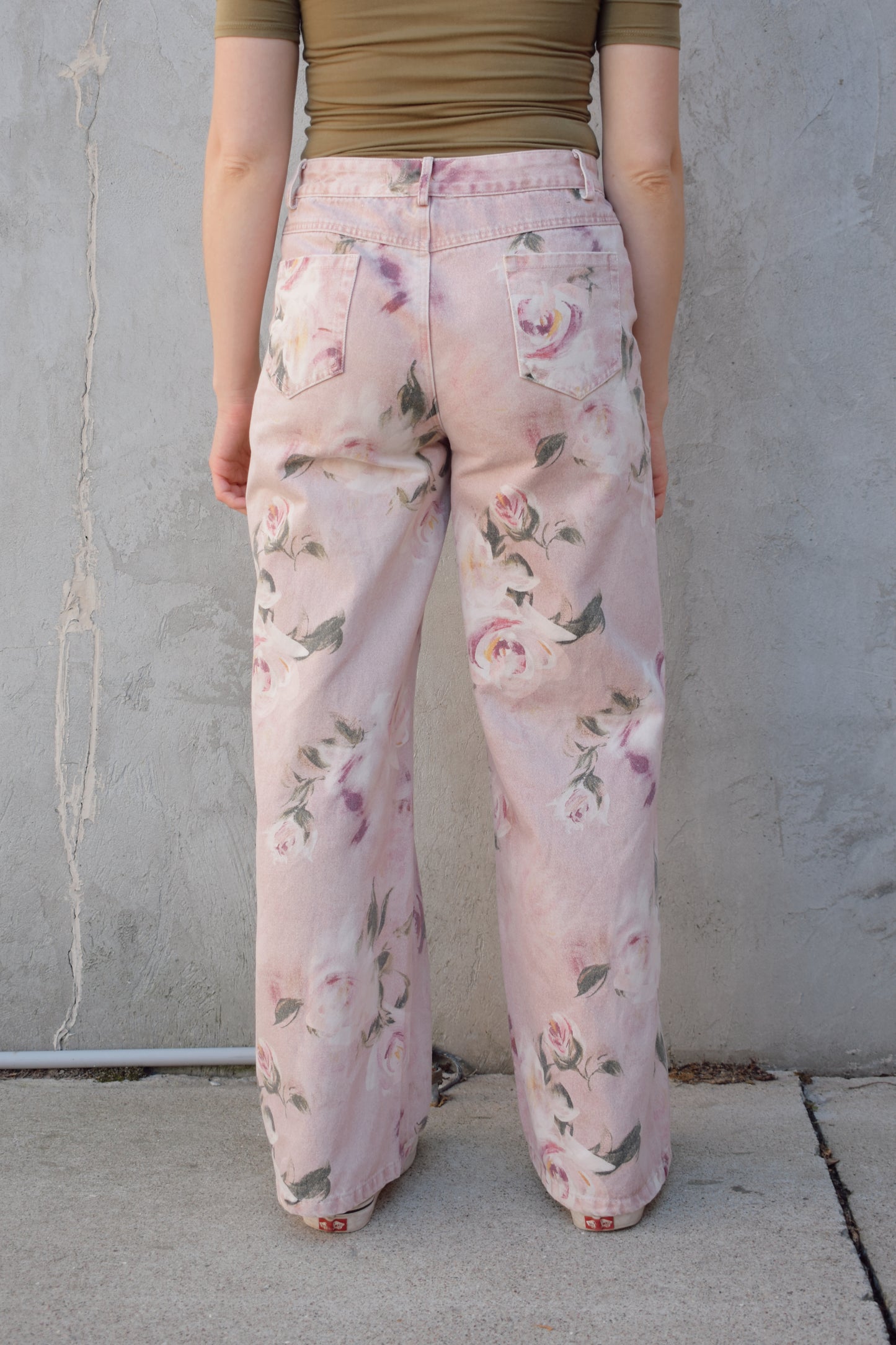 romantic rose jeans