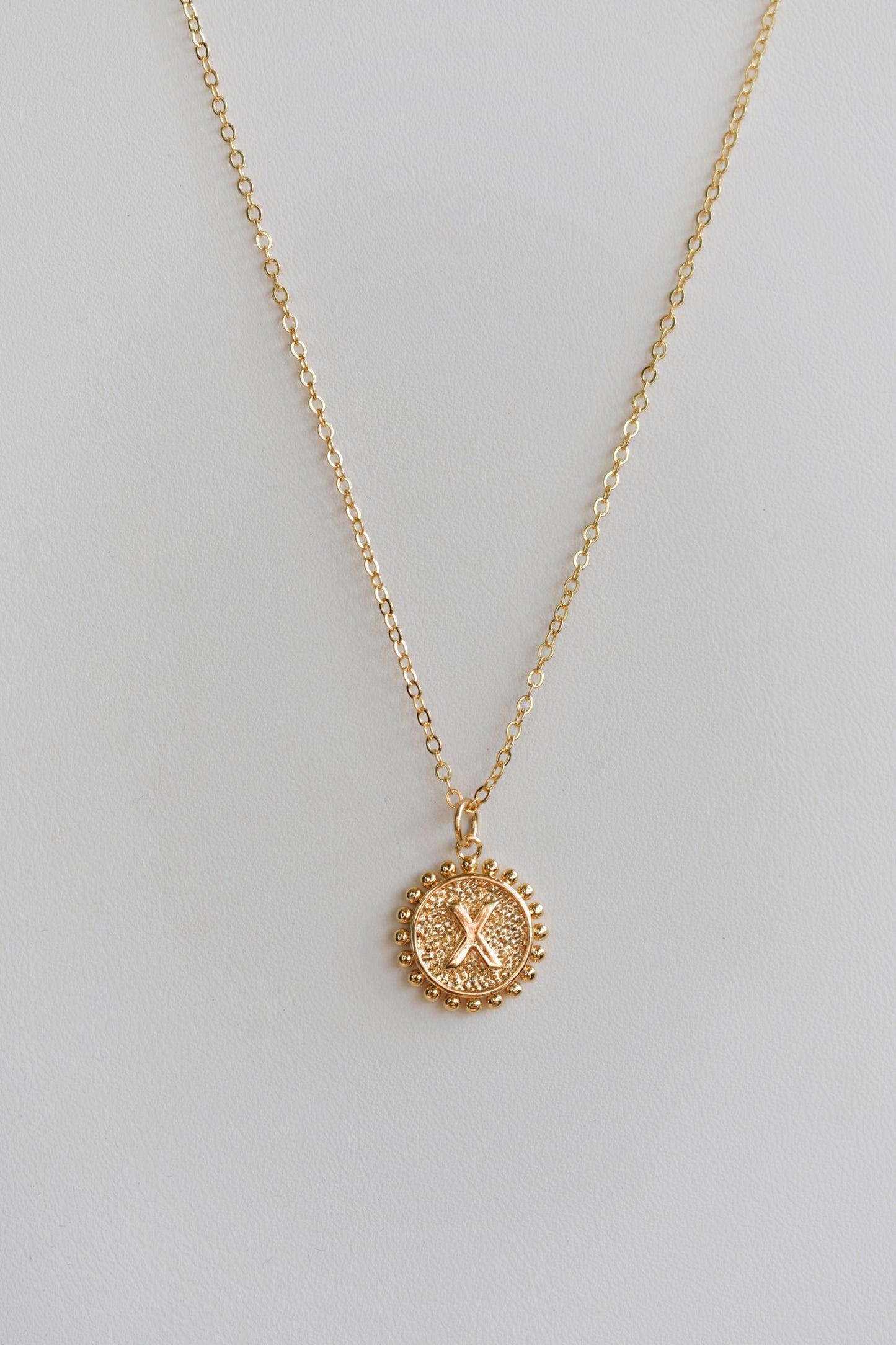 revival made goods initial alphabet pendant gold plated necklace us maker letter X