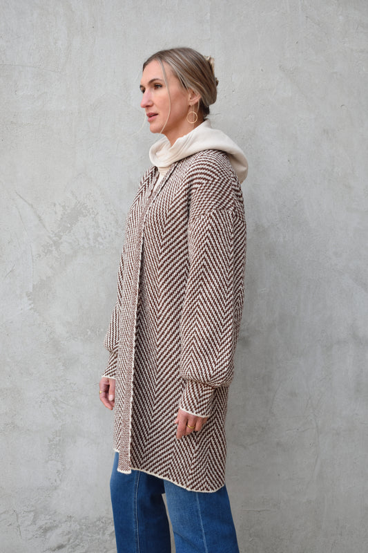 herringbone cardigan