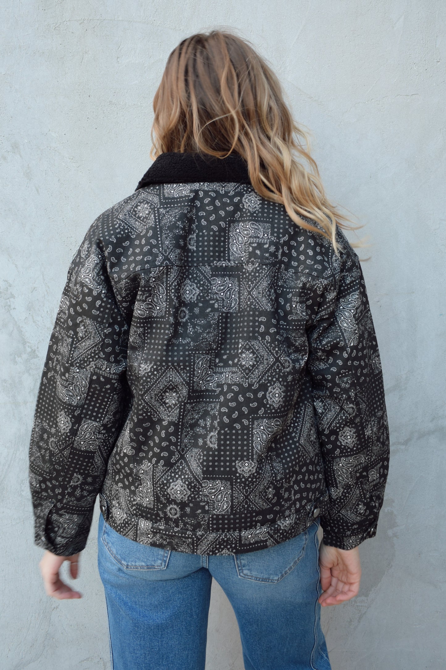 paisley bomber jacket