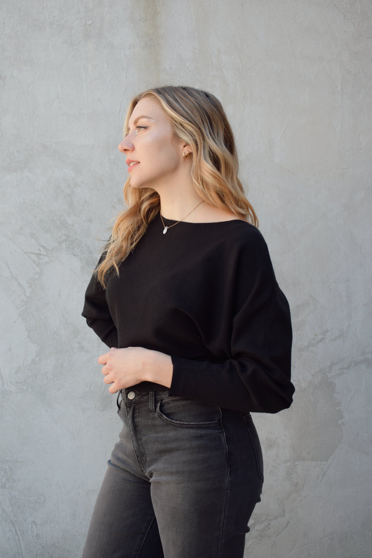boat neck sweater