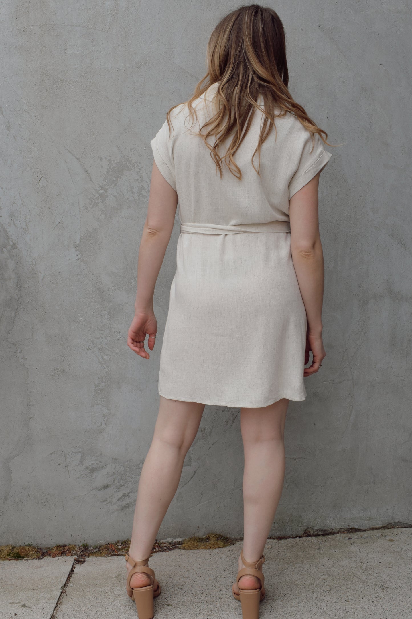 buttoned up mini dress