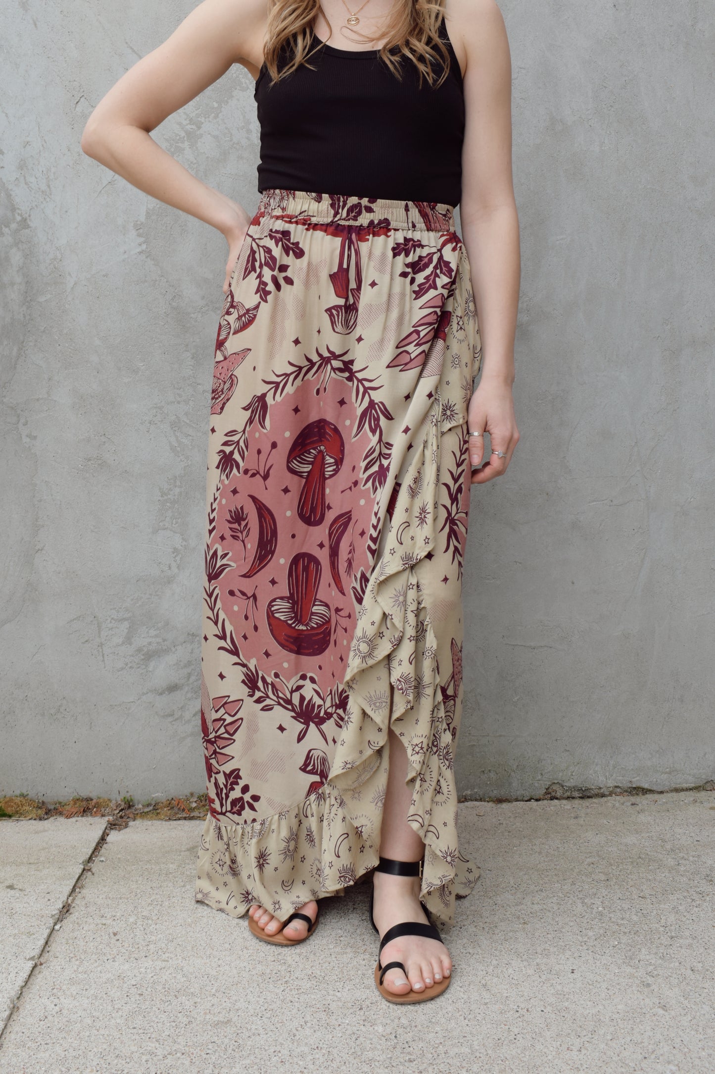 mushroom wrap skirt