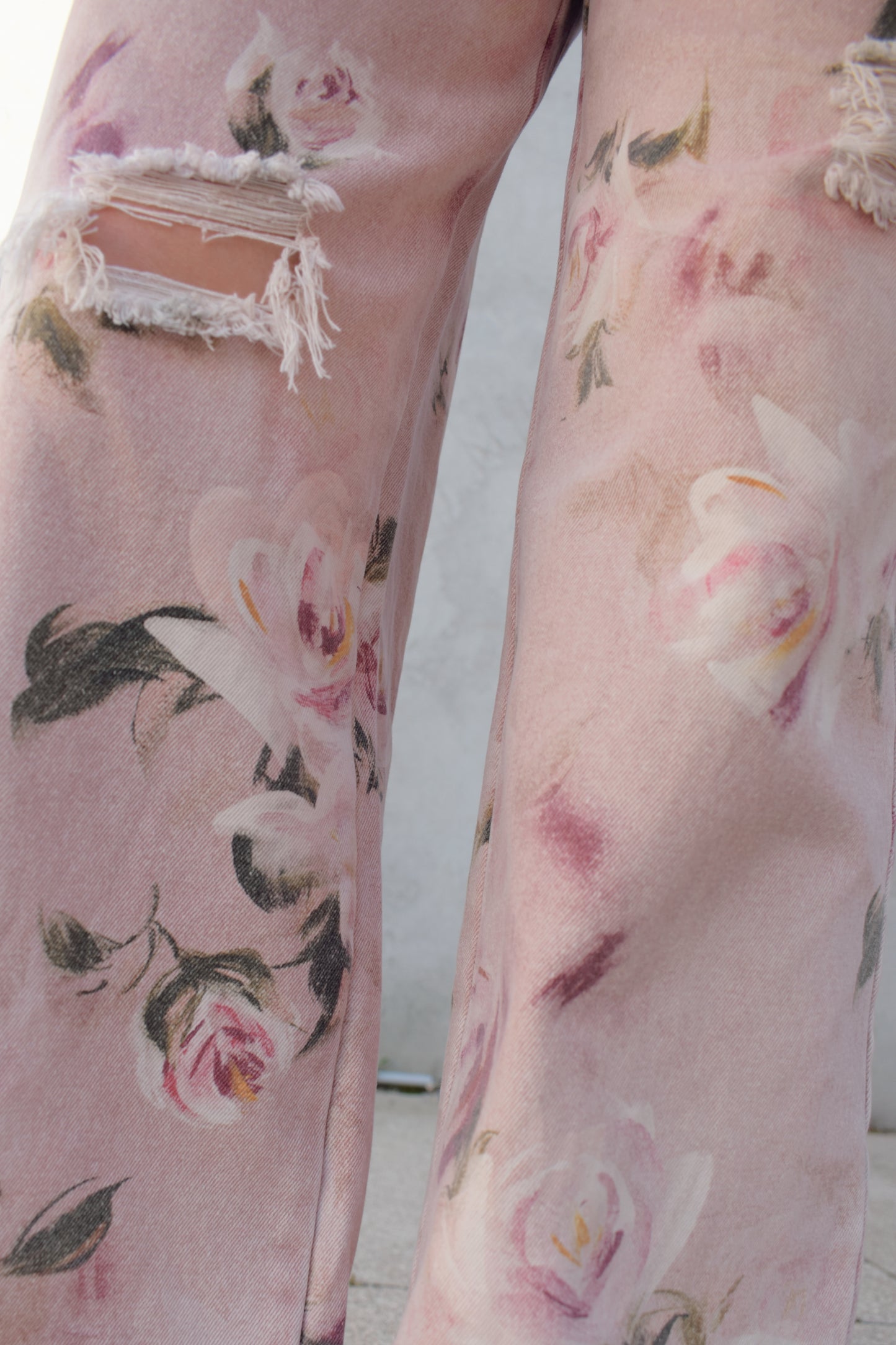 romantic rose jeans