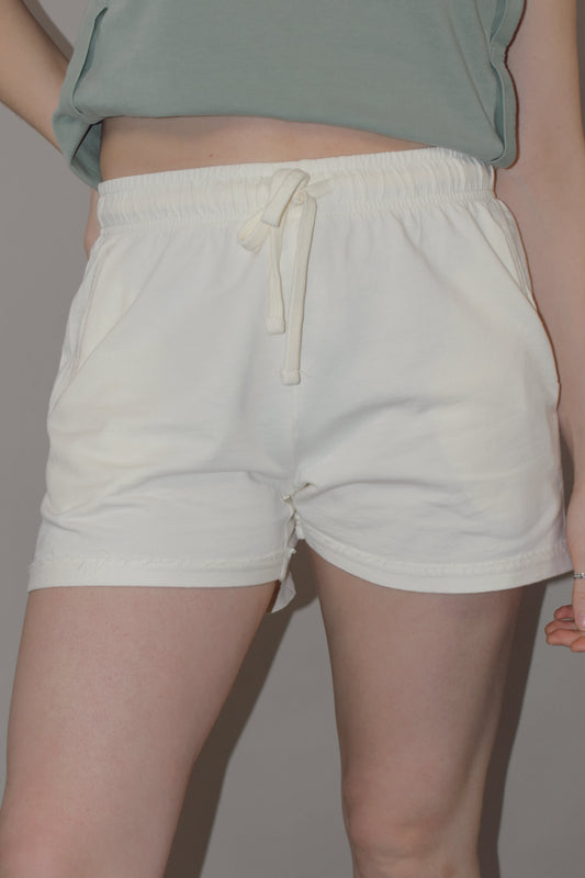 drawstring cotton shorts with pockets athleisure super comfortable thick fabric