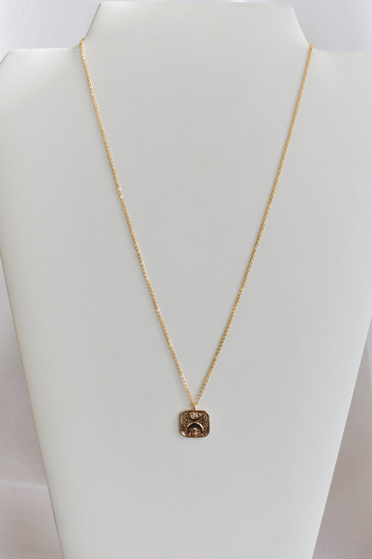 revival made goods moon goddess gold plated dainty chain necklace