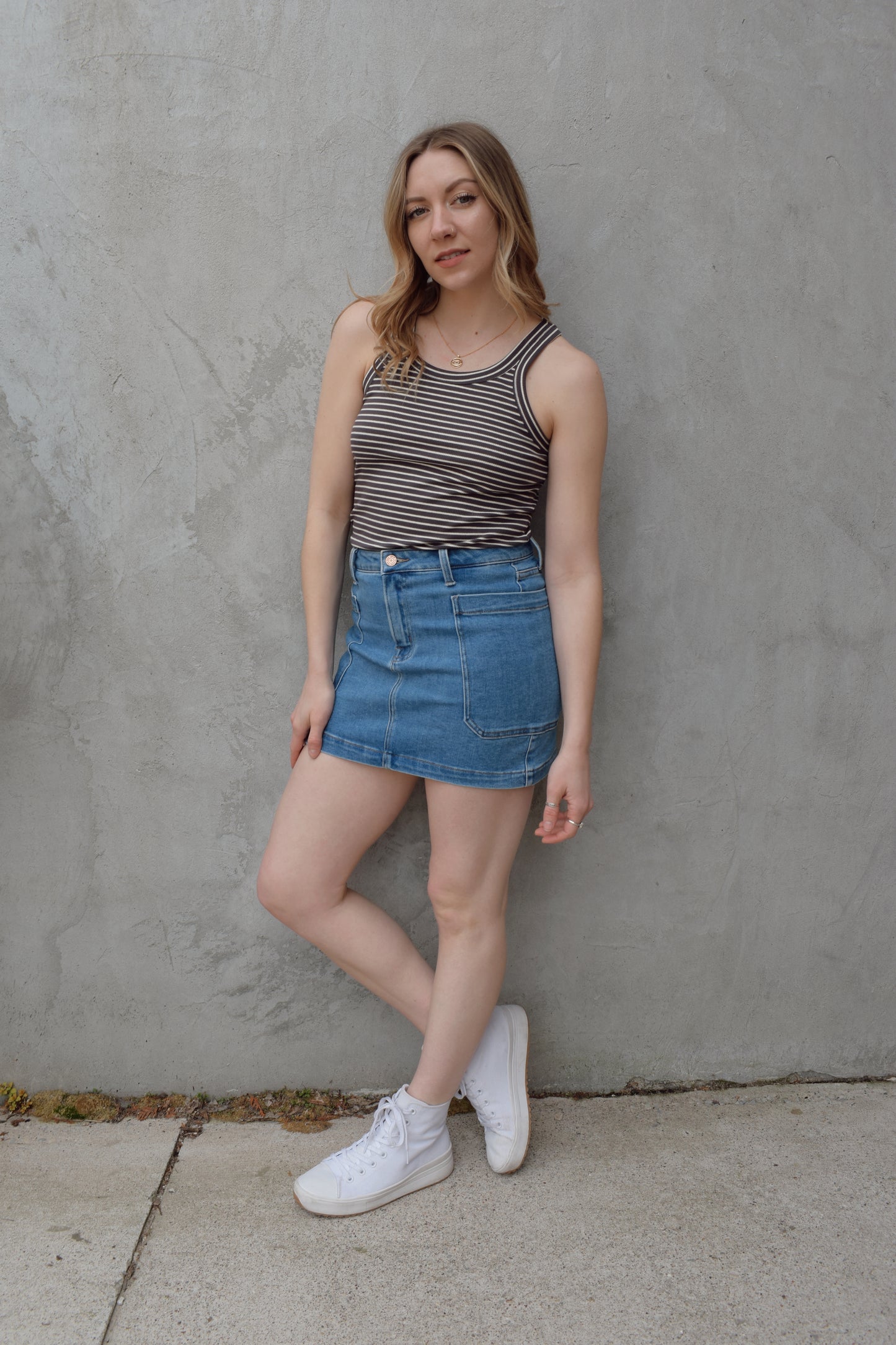 striped ribbed tank