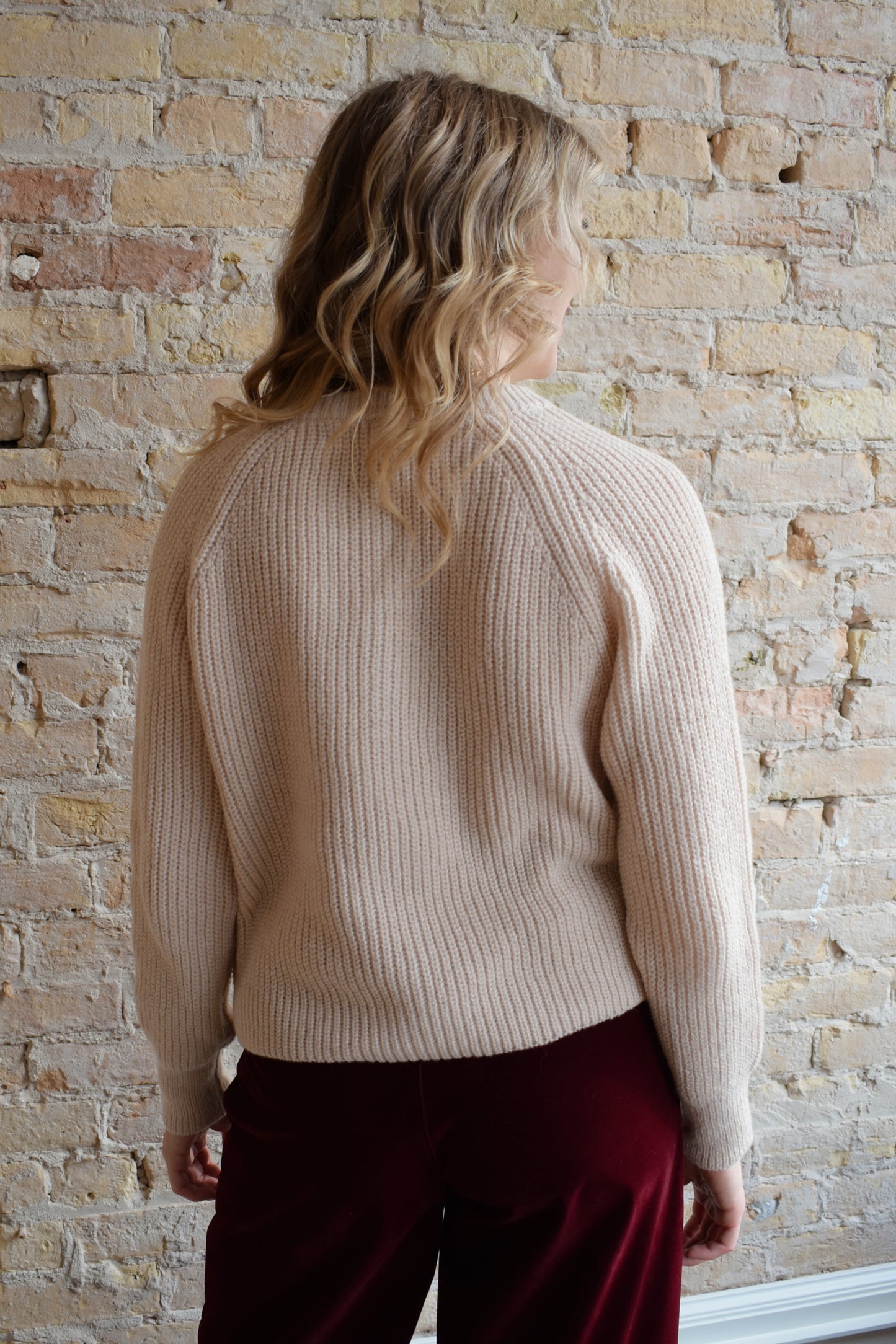 ribbed button cardigan