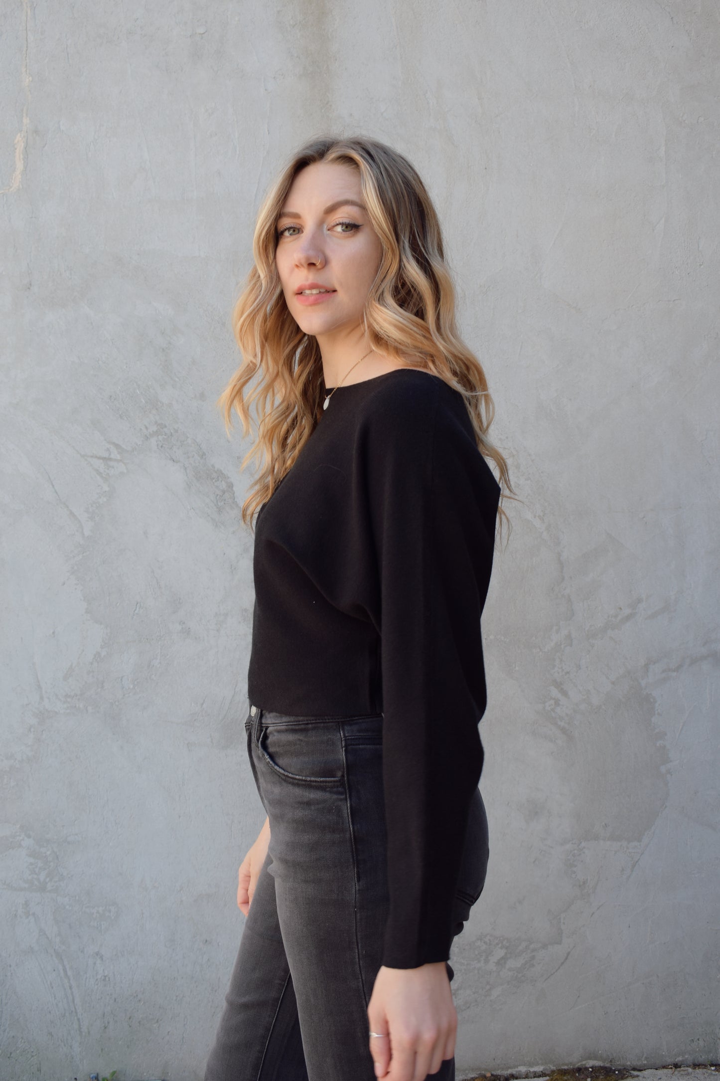 boat neck sweater