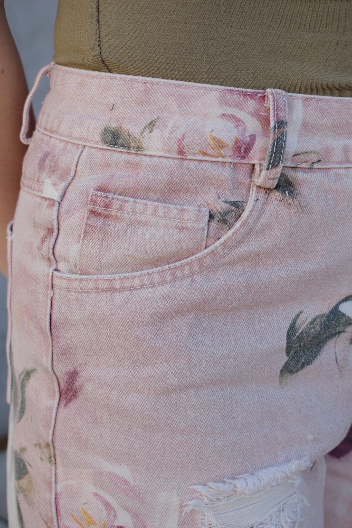 romantic rose jeans