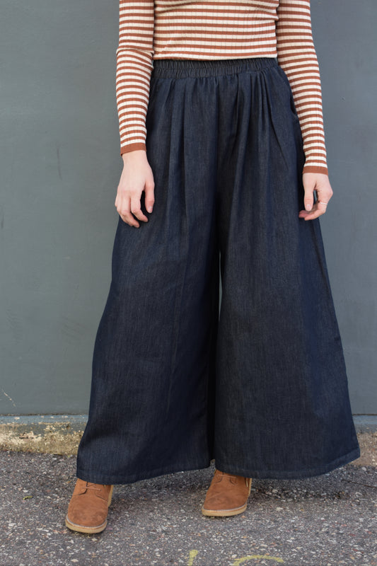 ultra wide denim pants