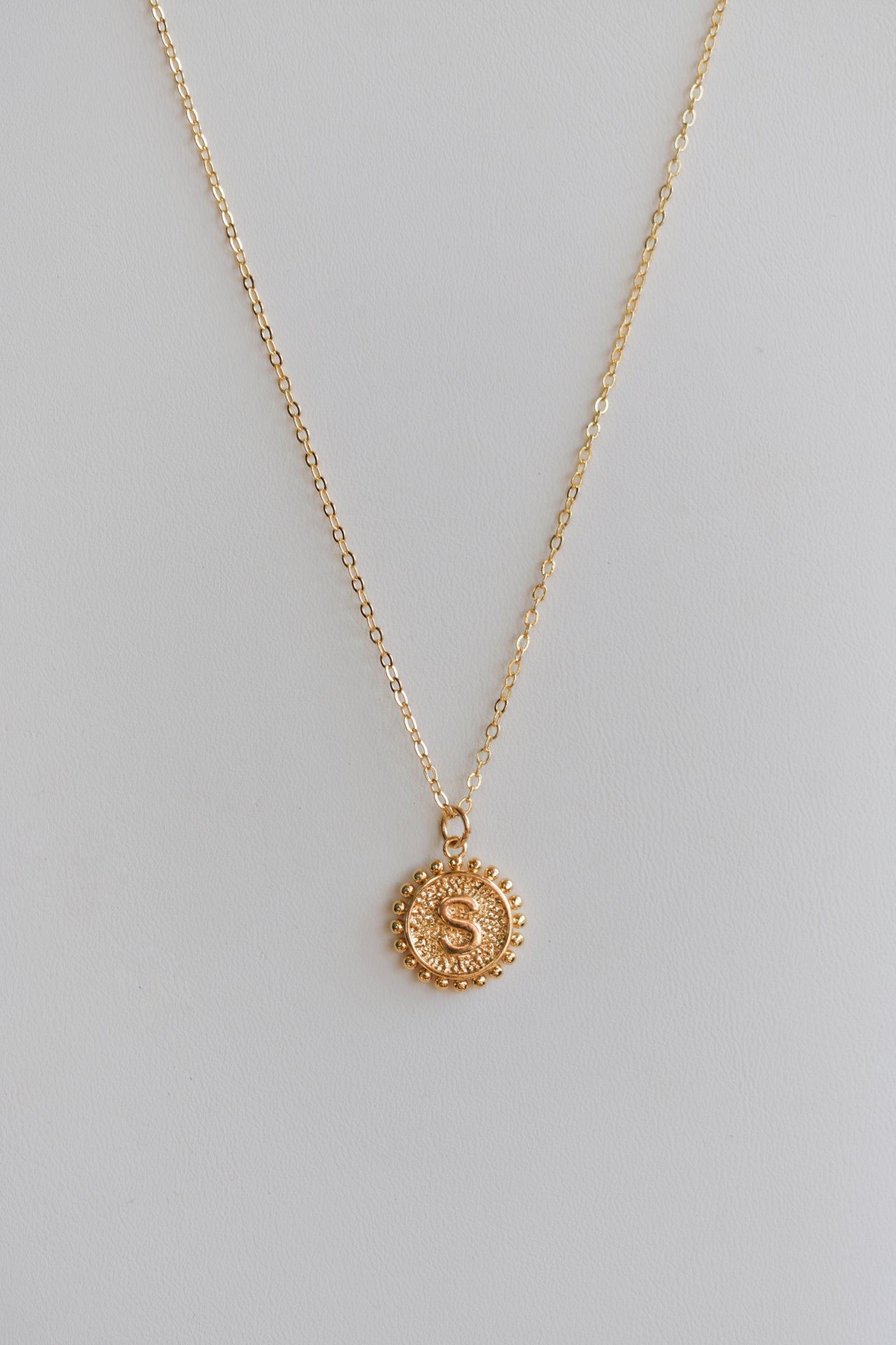 revival made goods initial alphabet pendant gold plated necklace us maker letter S