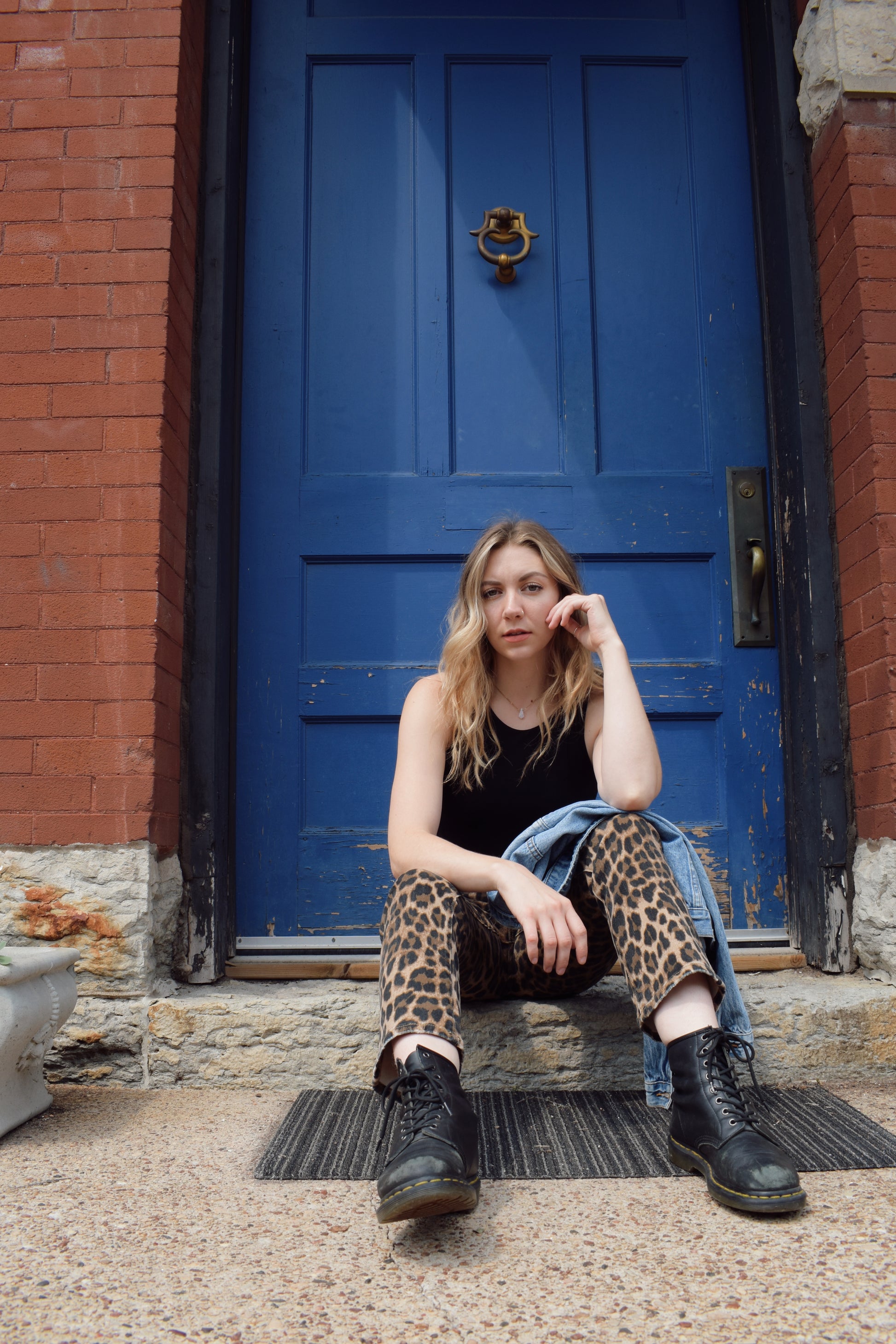 high rise cropped kick flare leopard print jeans, stretch denim, no holes, zip and button enclosure, statement jeans, animal print, front and back pockets, has beltloops