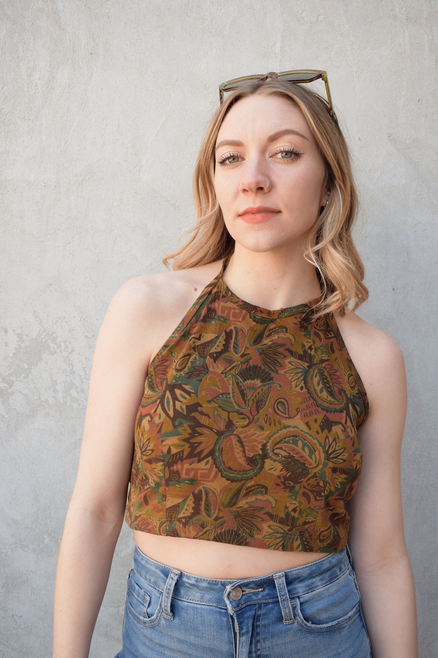 paisley halter top