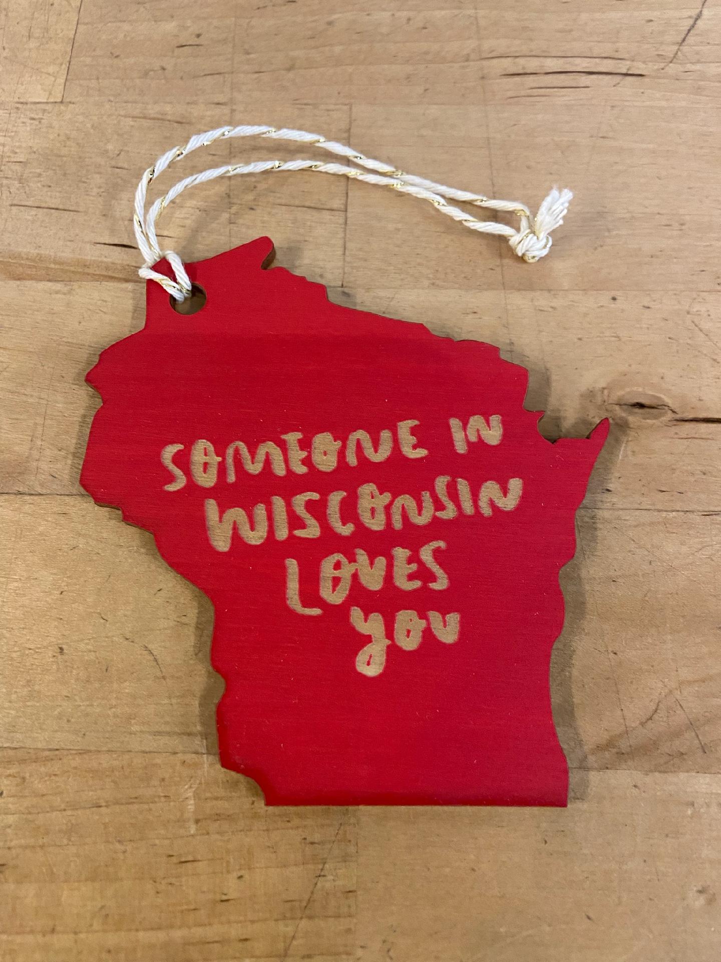 Wisco love ornament
