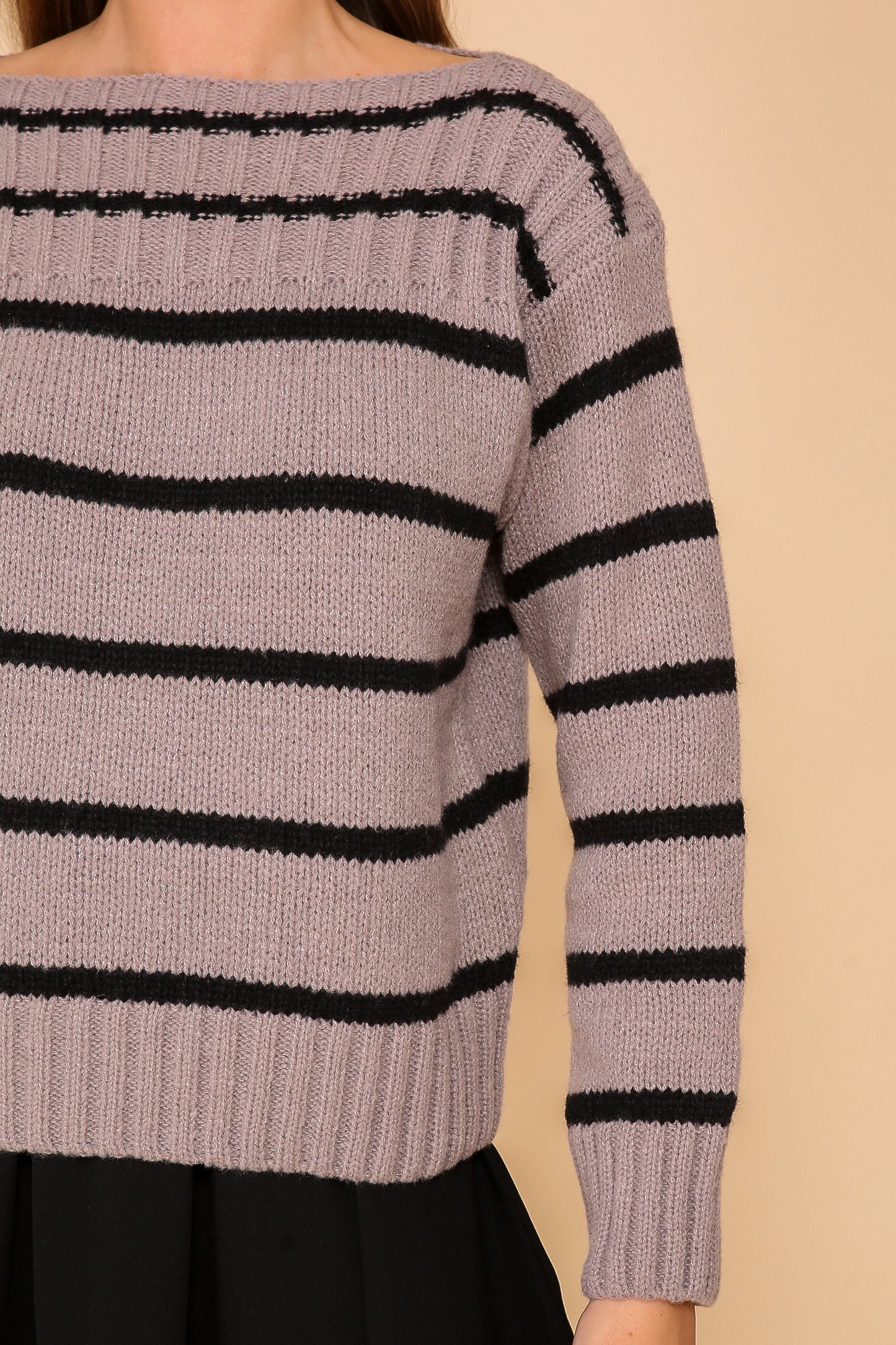 striped boatneck sweater