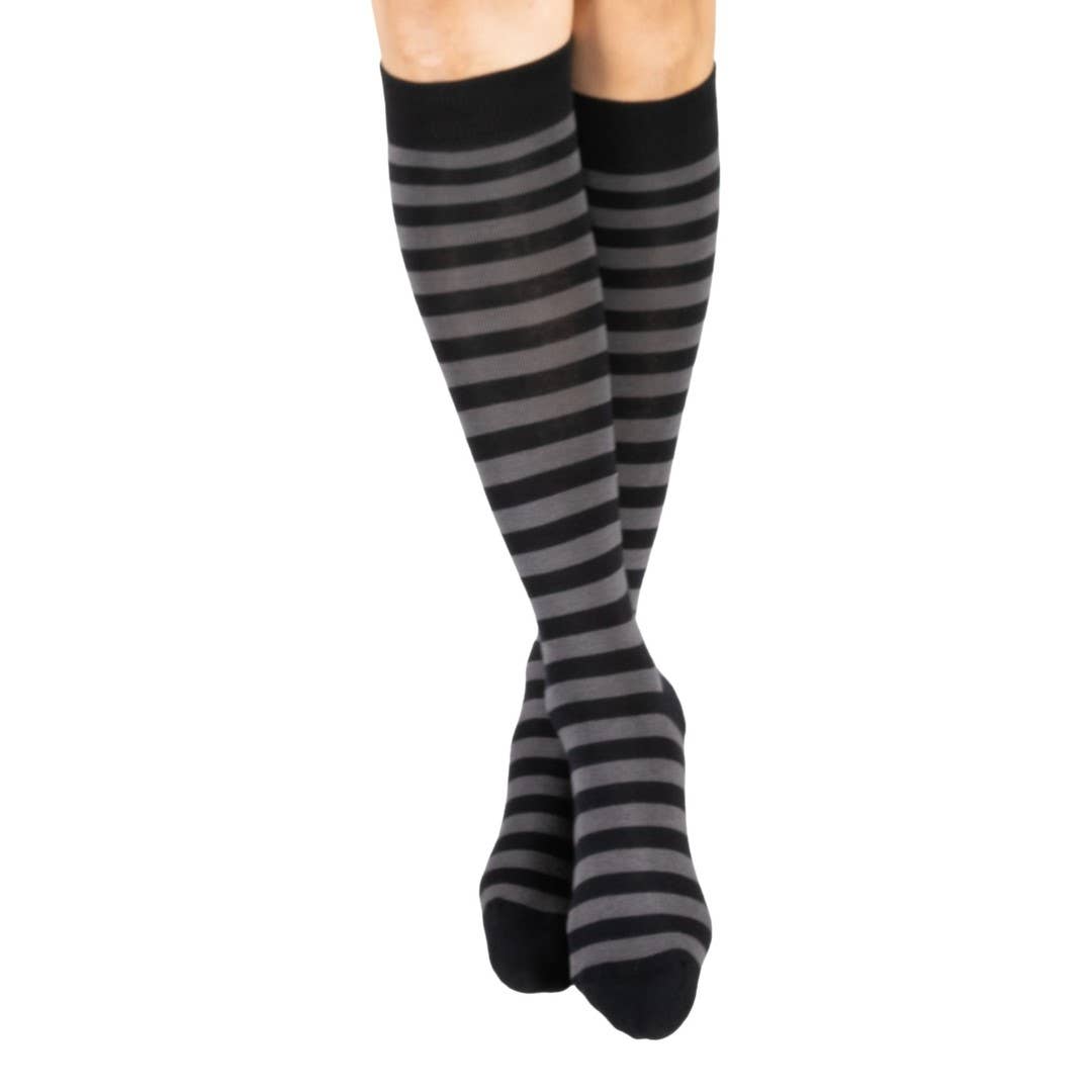 striped knee socks