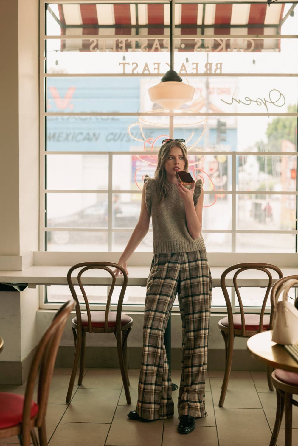 MIOU MUSE - P7535   PLAID PATTERN PANTS